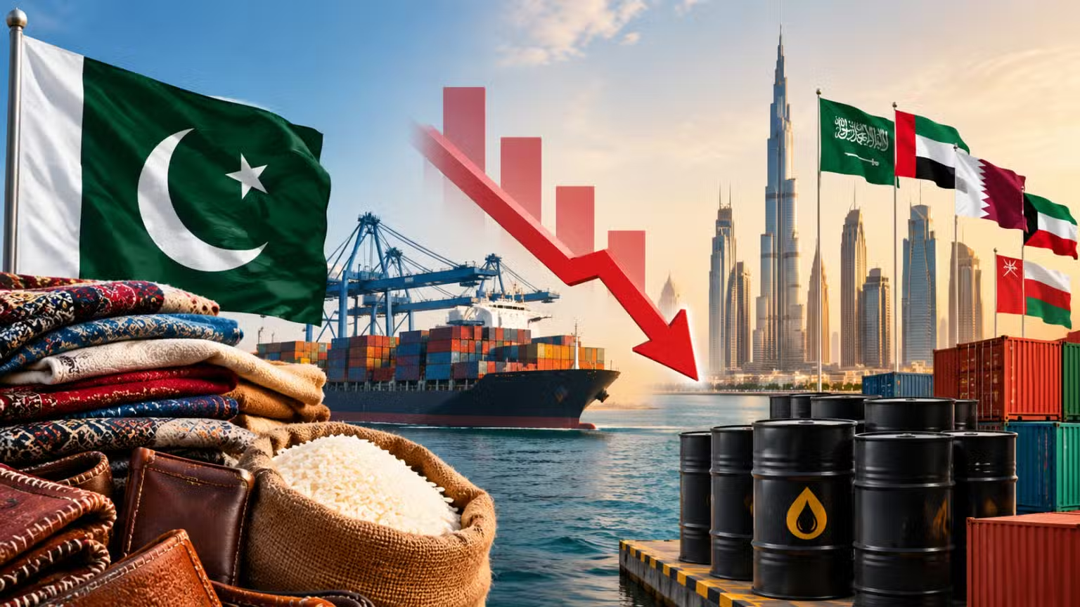 Pakistan-Gulf Trade Deficit Drops 46% as Imports Decline